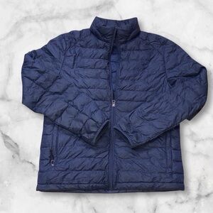 Down Navy Puffer Jacket HEATKEEP Size S